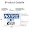 Signmission Exit Sign, Aluminum, 24 in W, 18 in H, Exit Only OS-2PACK-NS-A-1824-L-12232 - alternate 3